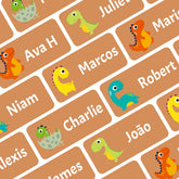 StacynKirill Personalized Name Labels for Kids Custom Stcikers Washable for Clothes and Gear Non Iron Waterproof for Kids Stuff Daycare Toddlers School Supplies Water Bottle Camp 0.5"X1.2" (Dinosaur)Stacy & Kirill