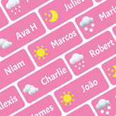 StacynKirill Personalized Name Labels for Kids Custom Stcikers Washable for Clothes and Gear Non Iron Waterproof for Kids Stuff Daycare Toddlers School Supplies Water Bottle Camp 0.5"X1.2" (Weather)Stacy & Kirill