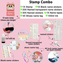 Stacy And Kirill (Stacynkirill) Name Stamp - Cute Cat Hamster Personalised Name Stamp For Kids AdultsStacy & Kirill
