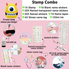 Stacy And Kirill (Stacynkirill) Name Stamp - Monster Plus Personalised Name Stamp For Kids AdultsStacy & Kirill